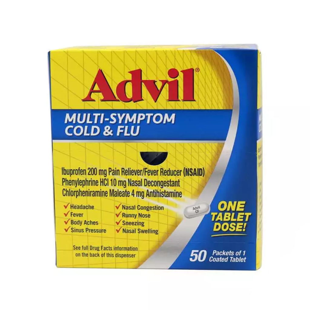 Advil Multi-Symptom Cold & Flu 50-Packs of 1